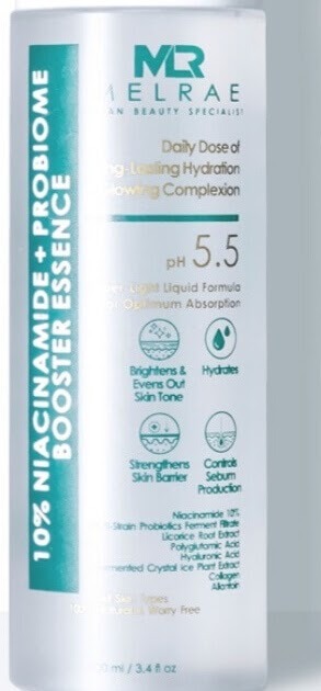 Cek Ingredients Melrae 10% Niacinamide + Probiome Booster Essence Toner