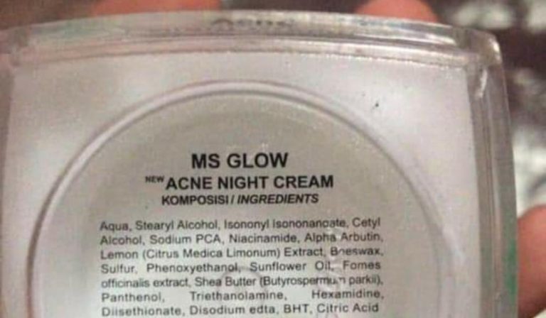 Cek Ingredients Ms Glow Acne Night Cream