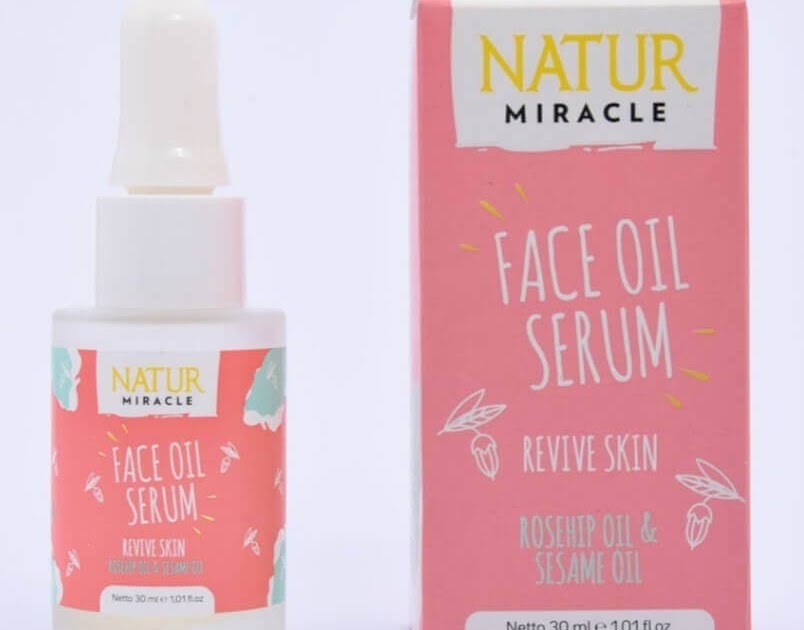 Cek Ingredients Natur Miracle Revive Skin Face Oil Serum: Rosehip Oil & Sesame Oil