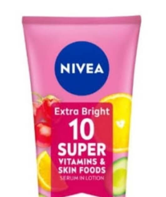 Cek Ingredients NIVEA Extra Bright Body Serum 10 Super Vitamin & Skin Food