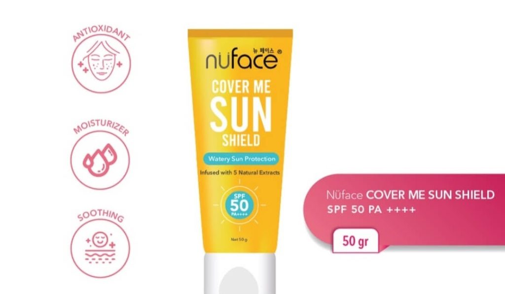 Cek Ingredients Nuface Cover Me Sun Shield SPF 50 PA++++