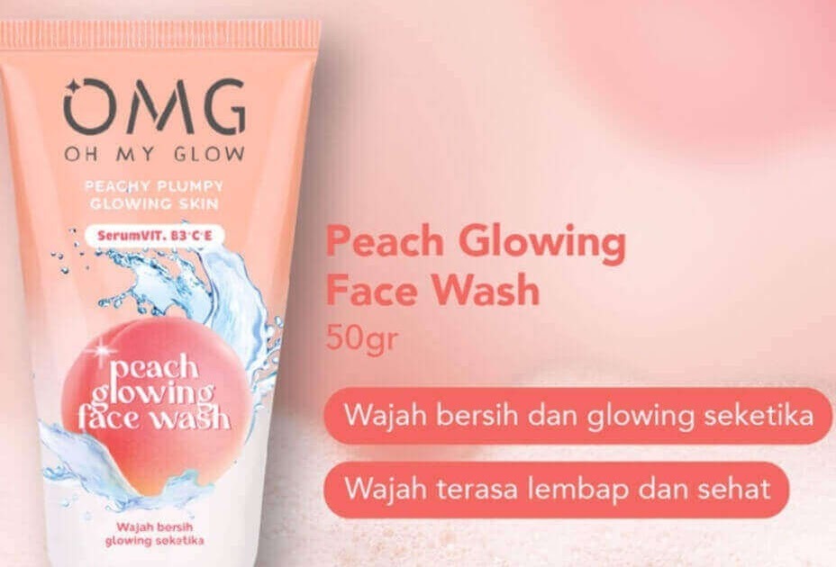 Cek Ingredients OMG Peach Glowing Facial Wash