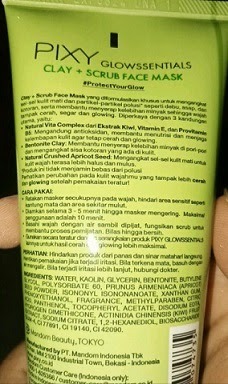 Cek Ingredients Pixy Glowssential Clay + Scrub Face Mask