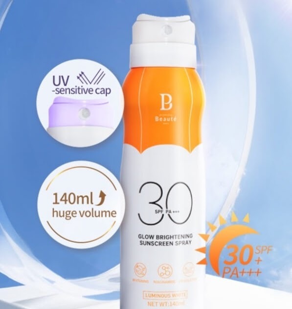 Cek Ingredients Premiere Beaute Glow Whitening Sunscreen Spray SPF 30 PA+++