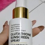 Cek Ingredients Real White SPF 50 PA+++ Glutathione Sunscreen Spray