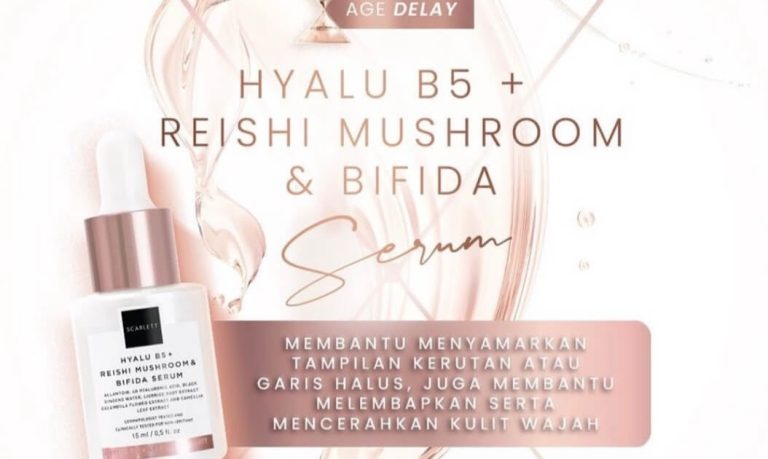 Cek Ingredients Scarlet Age Delay Hyalu B5 + Reishi Mushroom & Bifida Serum