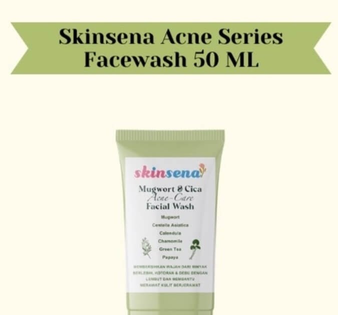 Cek Ingredients Skinsena Mugwort & Cica Acne-Care Facial Wash