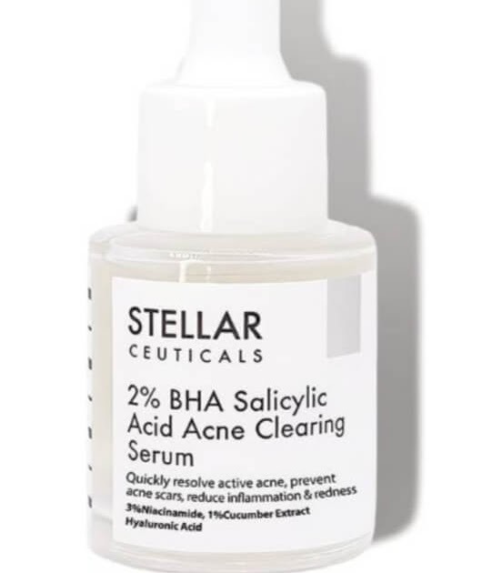 Cek Ingredients Stellar Ceuticals 2% BHA Salicylic Acid Acne Clearing Serum