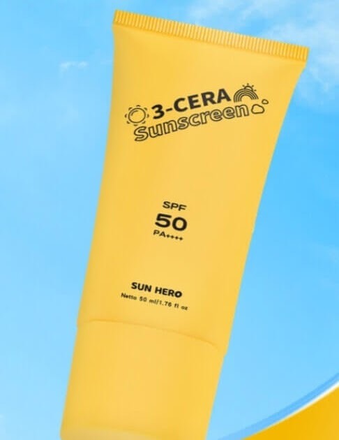 Cek Ingredients Sun Hero 3-Cera Sunscreen SPF 50 PA++++
