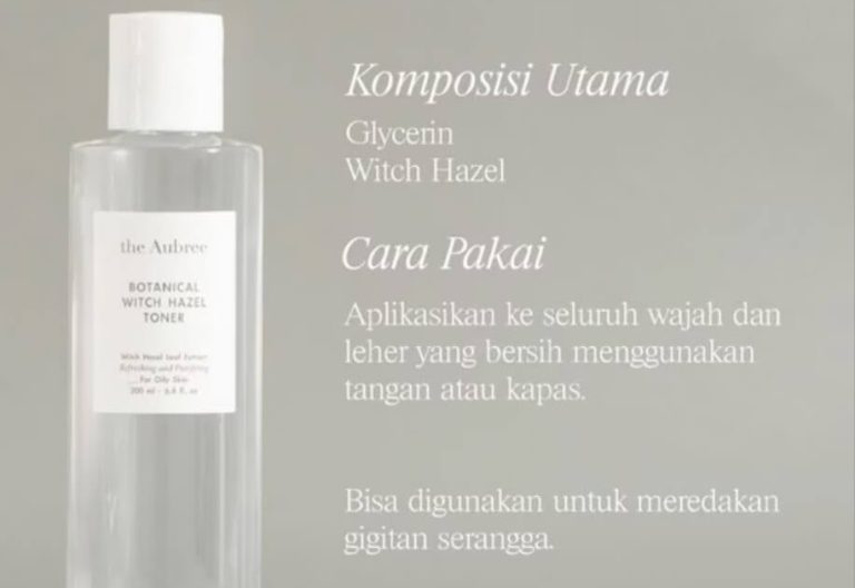 Cek Ingredients The Aubree Botanical Witch Hazel Toner