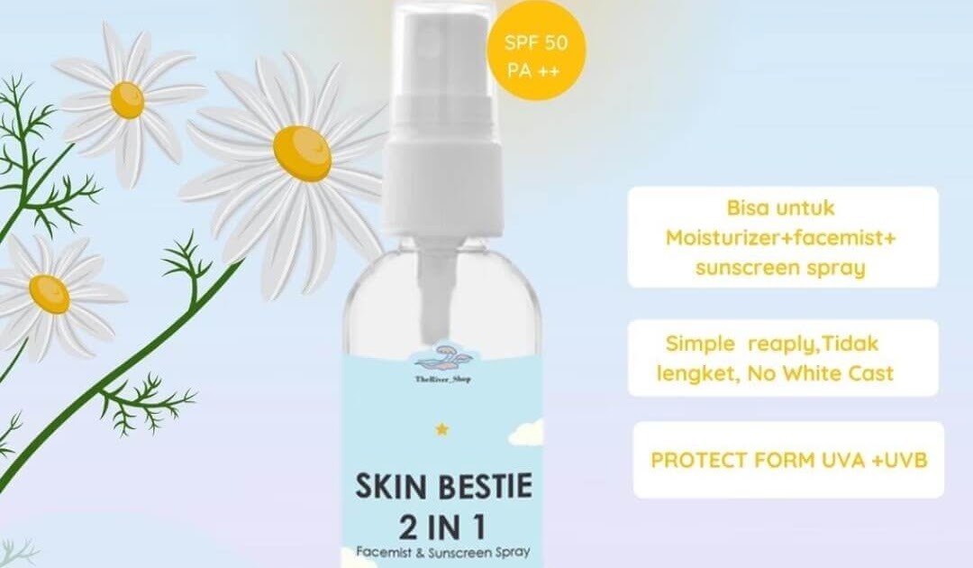 Cek Ingredients Theriver Facemist & Sunscreen Spray Skin Bestie 2 In 1