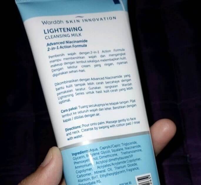 Cek Ingredients WARDAH Lightening Cleansing Milk