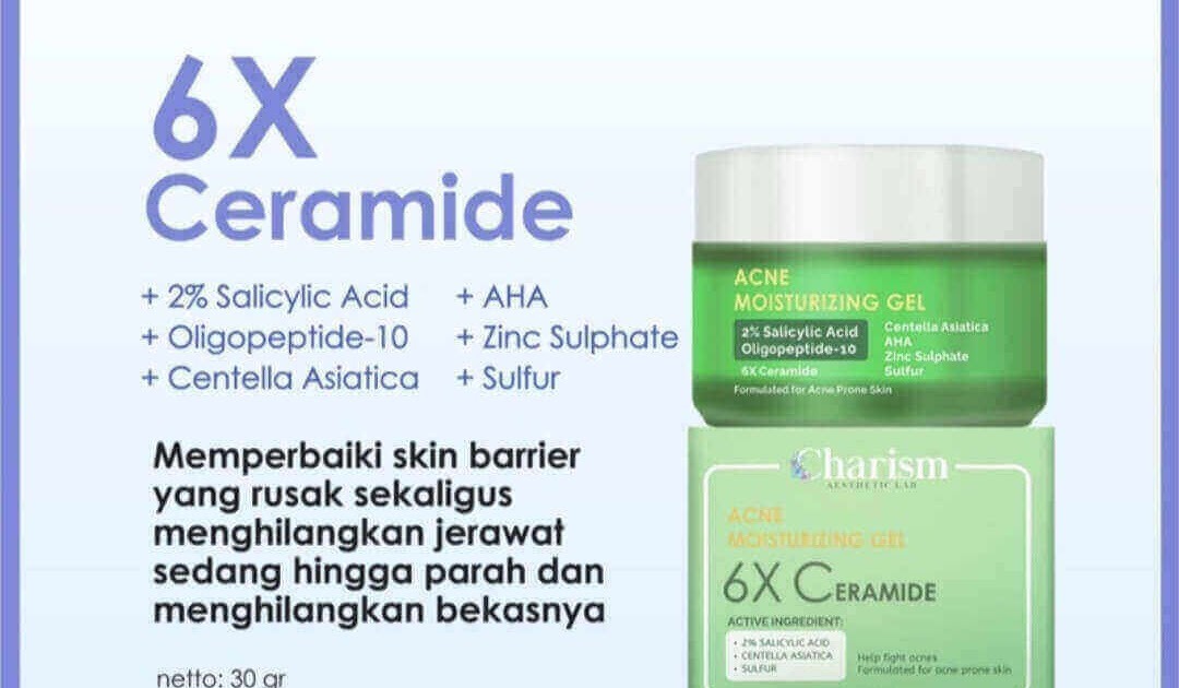 Charism 6x Ceramide Acne Moisturizer Gel Ingredients
