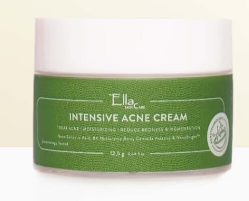 Ella Skincare Moisturizer Intensive Acne Cream Ingredients