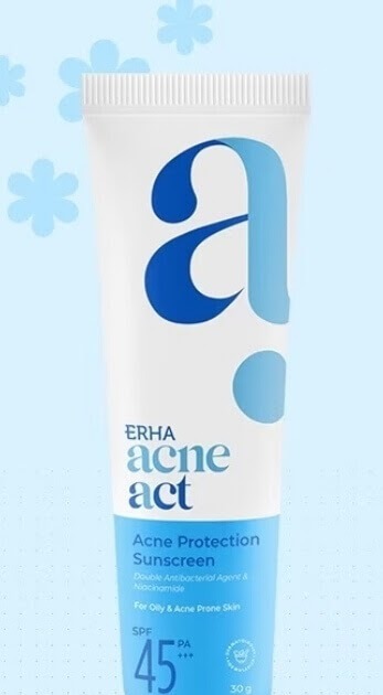 ERHA AcneAct Acne Protection Sunscreen SPF 45 PA+++ (formula baru)