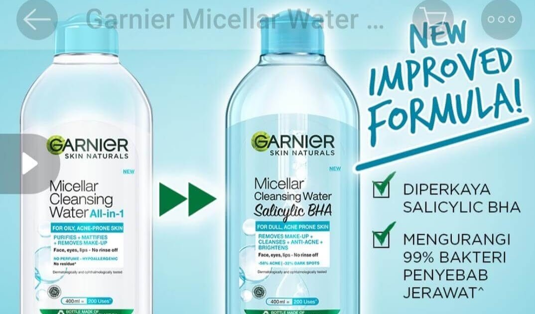 Garnier Micellar Water Salicylic Acid Blue Single