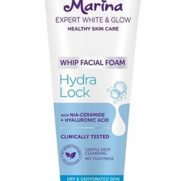 Marina Expert White & Glow Whip Facial Foam Hydra Lock