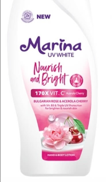 Marina UV White Nourish and Bright Hand Body Lotion