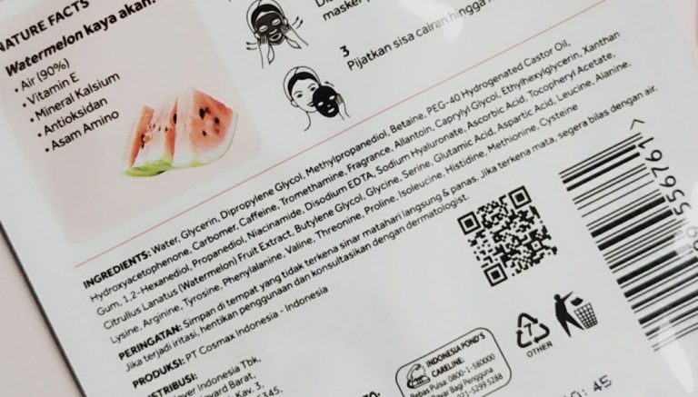 Pond's Sheetmask Juice Collection: Watermelon, Orange, Aloevera [Ulasan Ingredients]