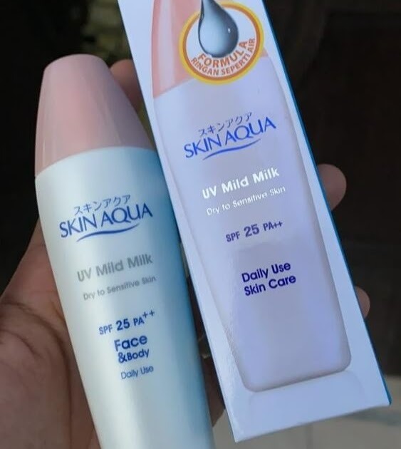 Skin Aqua UV Mild Milk SPF 25 PA++ (Tutup Pink)