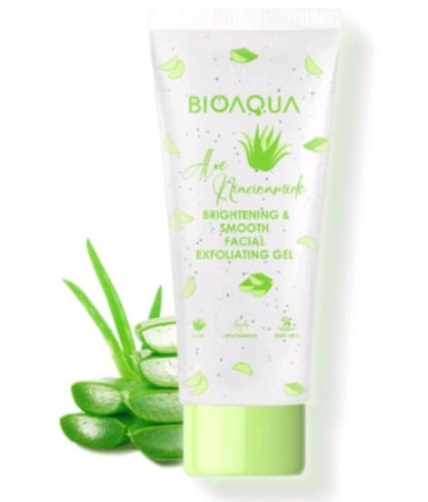 Cek Ingredients BIOAQUA Aloe Niacinamide Brightening Smooth Facial Exfoliating Gel
