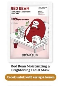 Cek Ingredients Bioaqua Red Bean Sheet Mask