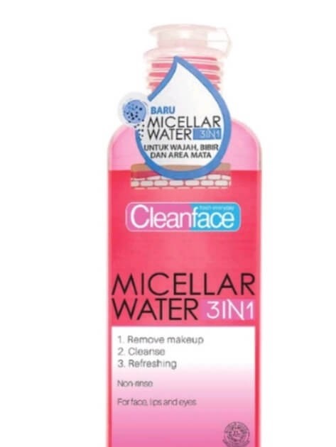 Cek Ingredients Cleanface Micellar Water 3in1 for Normal skin