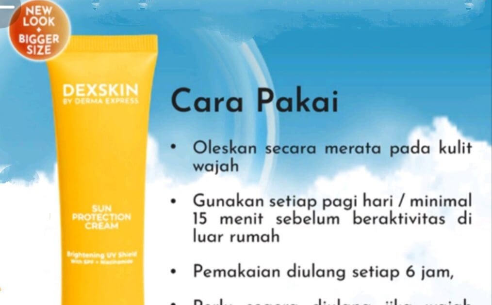Cek Ingredients Dexskin by Derma Express Sun Protection Cream