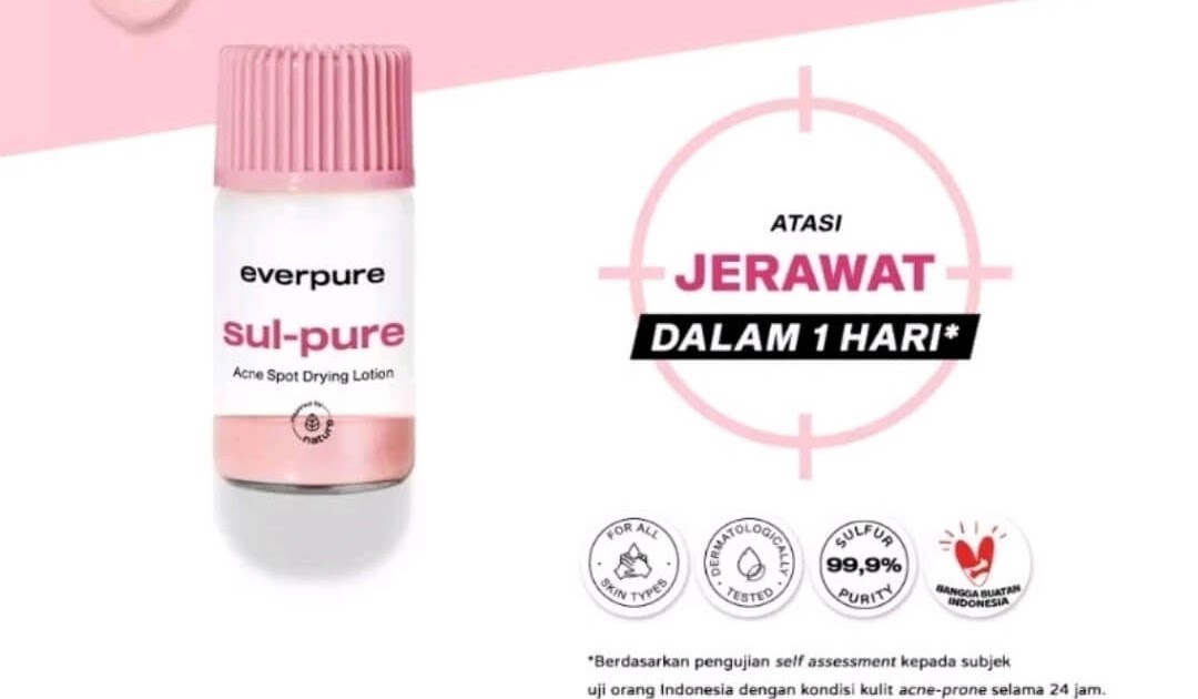 Cek Ingredients EVERPURE SUL-PURE ACNE SPOT DRYING LOTION