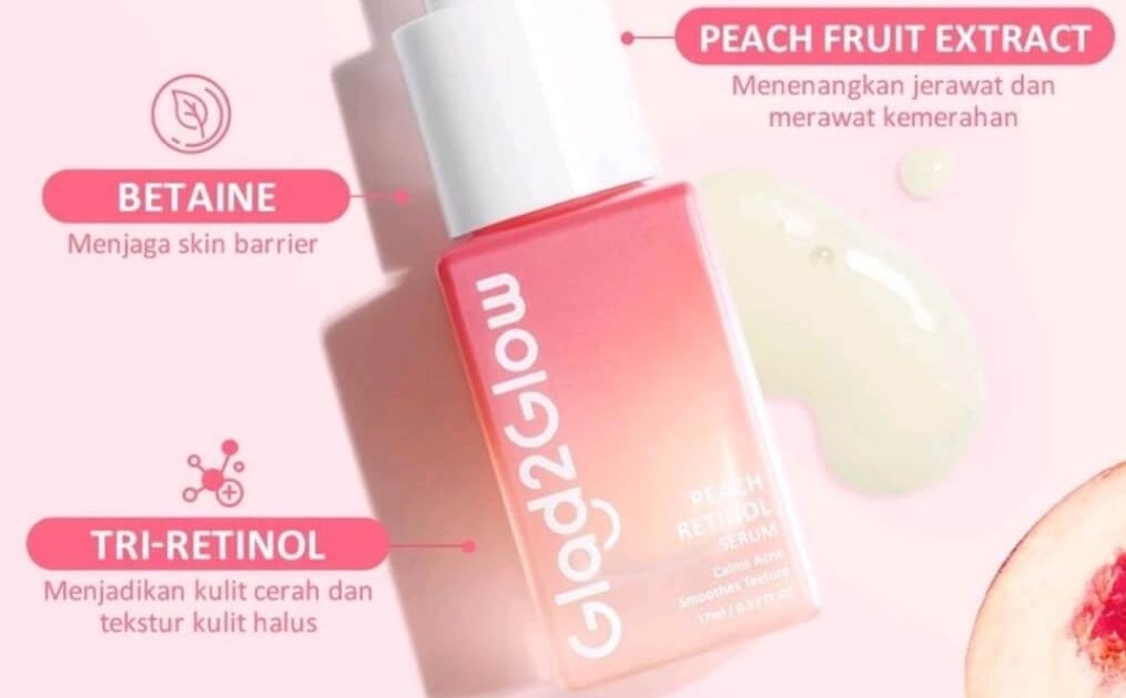 Cek Ingredients Glad2glow Peach Retinol Serum