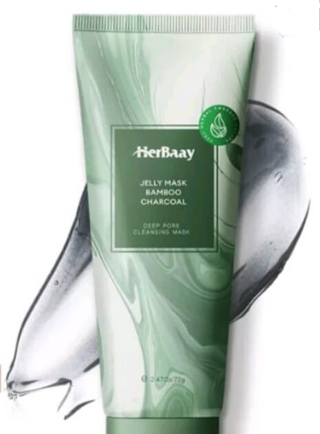 Cek Ingredients HerBaay Jelly Mask Bamboo Charcoal Deep Pore Cleansing Mask