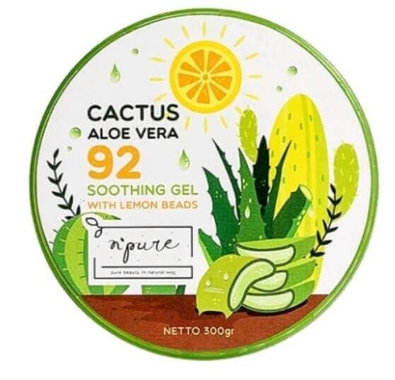 Cek Ingredients N'Pure Cactus Aloe Vera 92 Soothing Gel