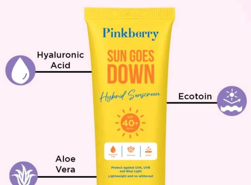 Cek Ingredients Pinkberry Sun Goes Down Hybrid Sunscreen SPF40+ PA+++