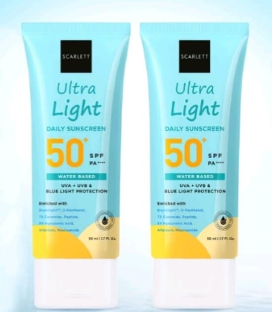 Cek Ingredients Scarlett Ultra Light Daily Sunscreen SPF 50+ PA++++