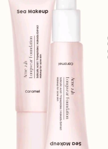Cek Ingredients Sea Makeup Acne 24H Longwear Foundation Full Acne Cover Foundation