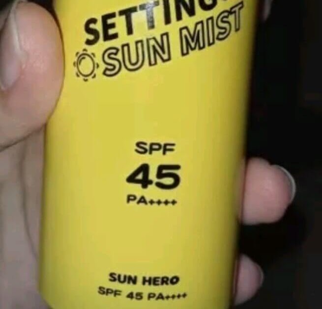 Cek Ingredients SunHero Setting Sun Mist SPF 45 PA++++