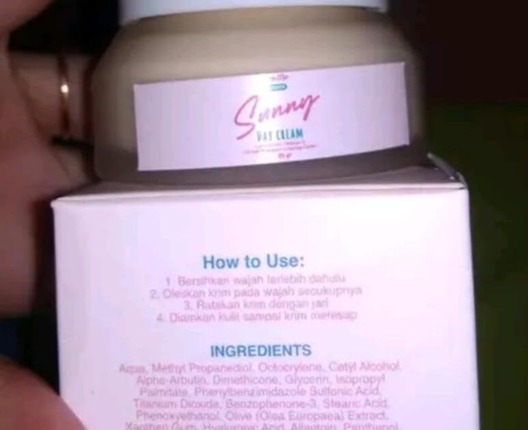 Cek Ingredients Sunny Day Cream by Camille