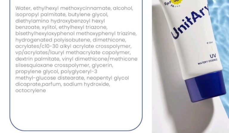 Cek Ingredients UNITARY UV watery essence SPF 50+ PA+++