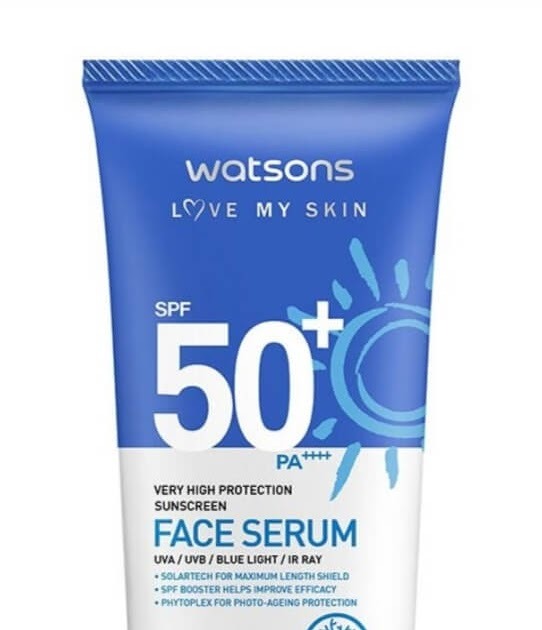Cek Ingredients WATSONS Very High Protection Sunscreen Face Serum SPF50+ PA++++