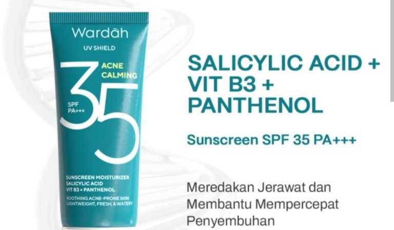 Ingredient Wardah UV Shield Acne Calming Sunscreen Moisturizing SPF 35 PA+++