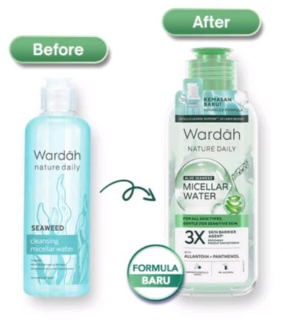 [Upgrade formula] Wardah Nature Daily Aloe Seaweed Micellar Water (formula baru)