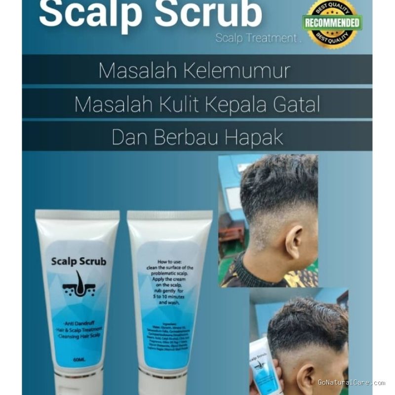 Efek Menggosok Butiran Scrub Terlalu Kencang ke Arah Melingkar di Kepala