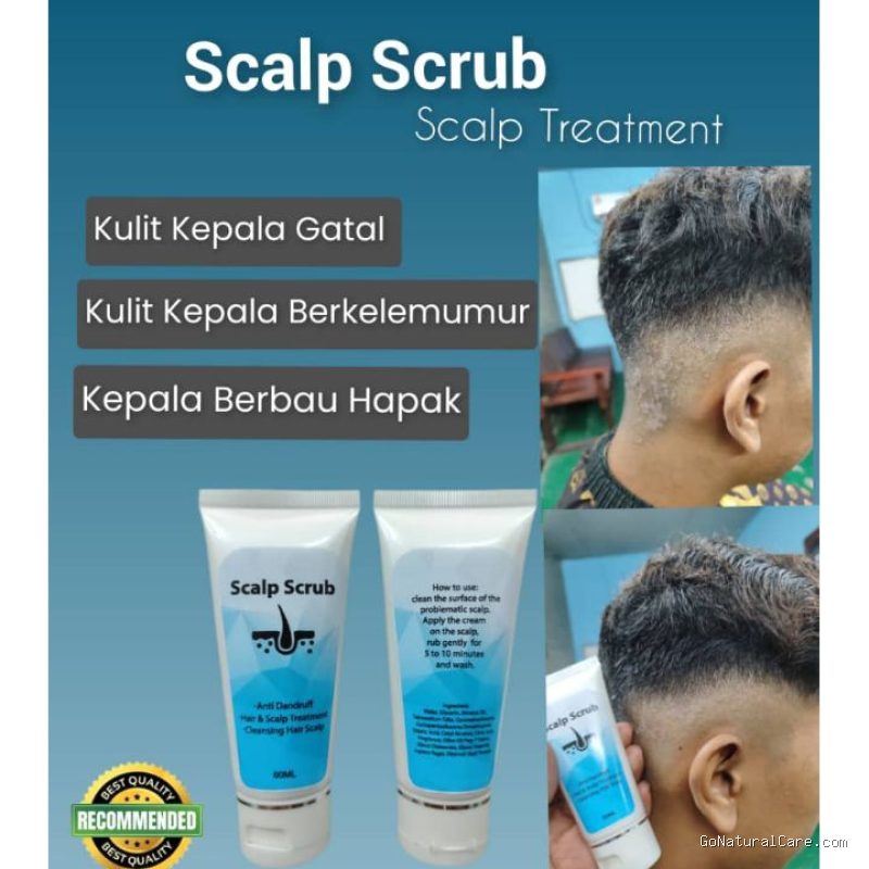 Efek Menggosok Butiran Scrub Terlalu Kencang ke Arah Melingkar di Kepala